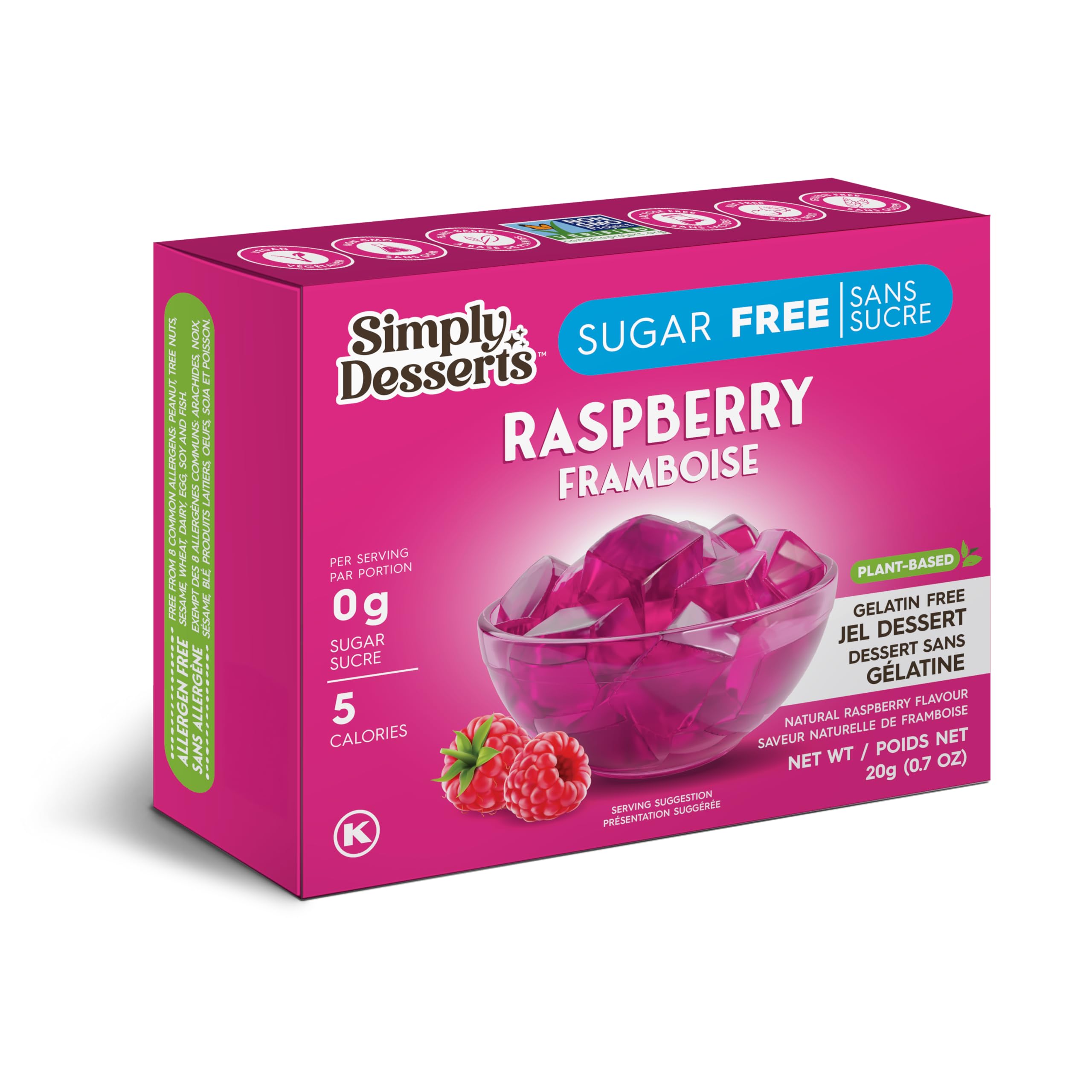 Simply Delish Sugar-Free Raspberry Jelly Powder for Keto Diets